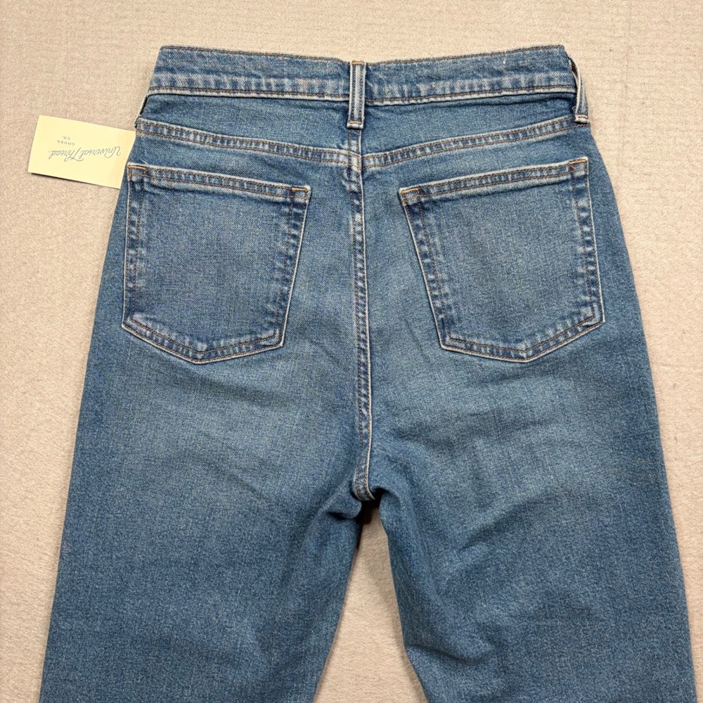 Universal Thread Womens Button Fly Mid Rise 80s Slim Jeans Raw Hem Size 8/R - Picture 9 of 16